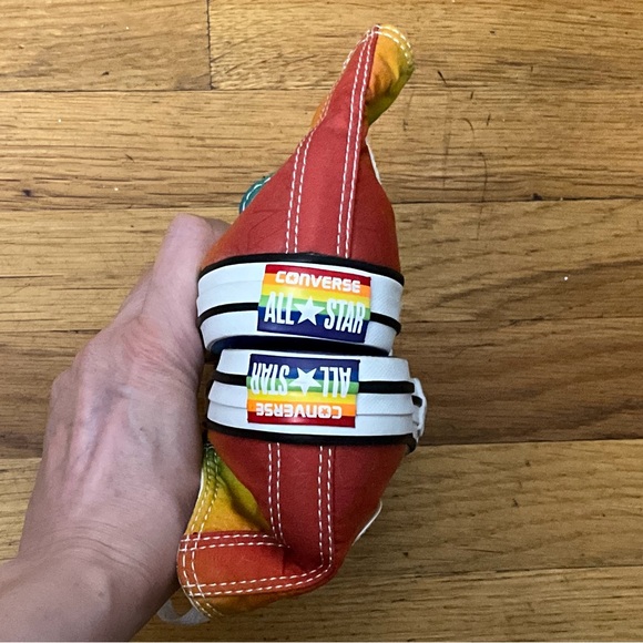 Converse Rainbow Pride High Top Sneakers Youth size 13 - Picture 6 of 7